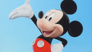 Mickey smiling waving blue background - the air free wallpaper