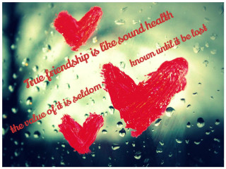 Hearts rainy window quote love - the book free wallpaper