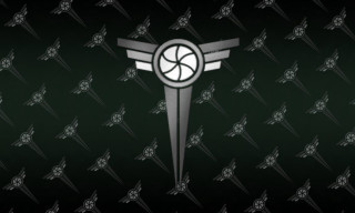 Black white logo wall wings - photo of a logo free wallpaper