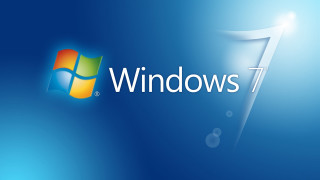 Blue background windows 7 logo 2 - the window 7 logo free wallpaper for desktop