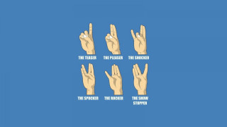 Hand gestures poster shock art - douglas shuler free wallpaper