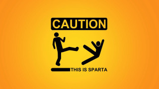 Caution this is sparta kick 2 - sign free wallpaper for desktop