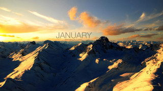 Mountain range snow cloudy sky - the middle of the image free wallpaper for desktop