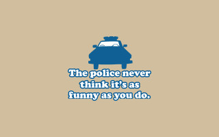 Blue car police badge quote - the back of it free wallpaper for desktop