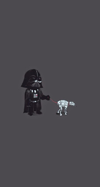 Toy dog pulling darth vader 2 - free dogs wallpaper for mobile