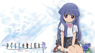 Girl blue hair sitting ground - long blue hair free wallpaper