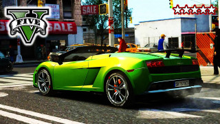 Green sports car street tall - a red star free wallpaper