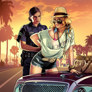 Woman police uniform man police - free cyberpunk wallpaper for tablet