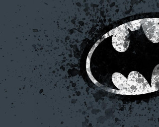Batman symbol black background white 2 - the bottom half of the image free wallpaper