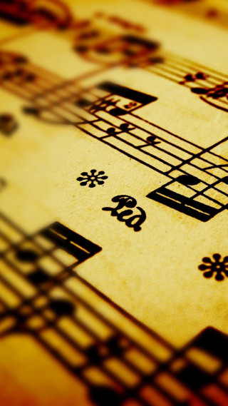 Musical notes sheet paper pen - fluxus free wallpaper for mobile
