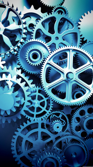 Blue black gears mechanism collection - les automatiste free wallpaper for mobile