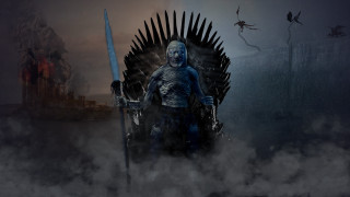 Man throne sword dragon flying - a throne free wallpaper