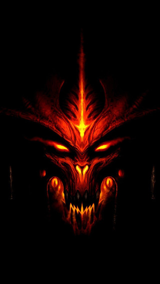 Demonic glowing eyes fire breathing - dark fantasy art free wallpaper for mobile