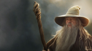 Man long white beard hat - weta digital free wallpaper
