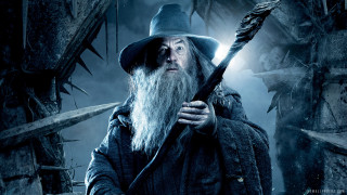 Man long white beard holding - a wand free wallpaper