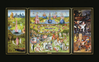 People field animals background painting - surrealist free wallpaper