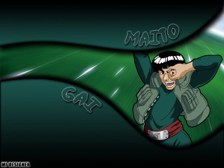 Cartoon character green background wave 3 - gutai group free wallpaper for desktop