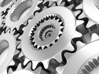 Metal gear wheel biomechanical computer - les automatiste free wallpaper