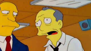 Business suit talking to simpsons - remodernism free wallpaper