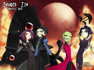 Cartoon characters red moon black - a red moon free wallpaper
