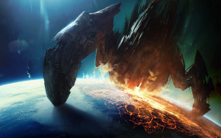 Sci fi space station planet - chris cold free wallpaper