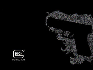 Black white gun pattern lycoart - perfect art free wallpaper