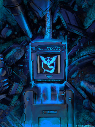 Blue black tv pile objects - object free wallpaper for mobile