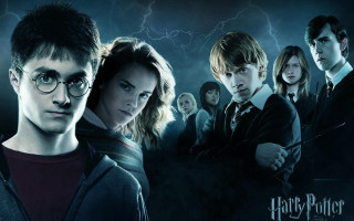 Harry potter characters lightning background - their name free wallpaper for desktop