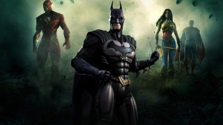 Superheroes dark forest bats hands - a group of superheros free wallpaper