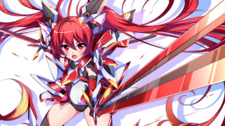 Anime girl red hair sword 7 - red hair and a sword free wallpaper