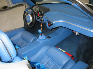 Blue car steering wheel dashboard - interior free wallpaper