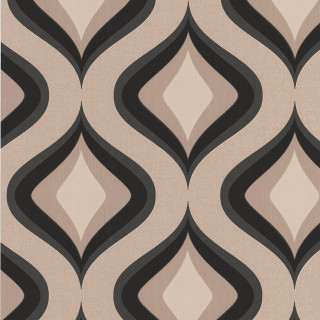 Beige black wallpaper wavy shapes - wavy free wallpaper