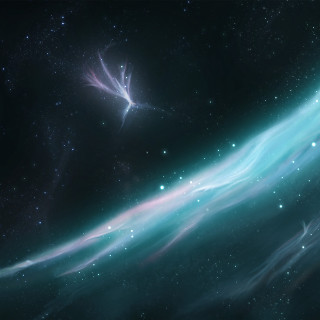 Bright blue object sky stars 2 - galaxy free wallpaper for tablet