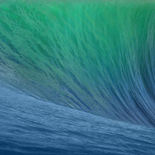 Large wave breaking surfboarder ocean - green water free wallpaper