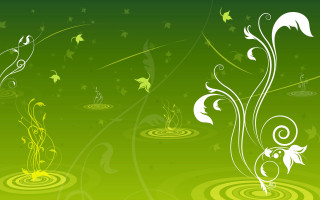 Green background swirly design butterfly - eyvind earle free wallpaper for desktop