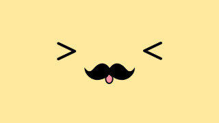 Mustache yellow background black face - a mustache and a mustache free wallpaper