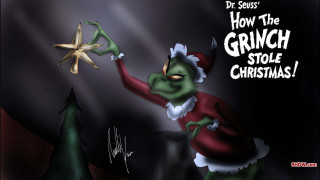 Grinch holding star pointing caption - dr. seuss free wallpaper