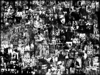 Black white collage people faces - a collage of photos free wallpaper