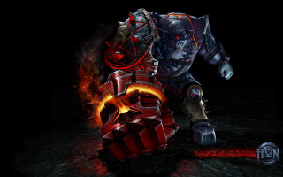 Demonic character red flame black - demonic free wallpaper for desktop