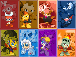 Cartoon characters colorful variety sizes - a bunch of cartoon characters free wallpaper