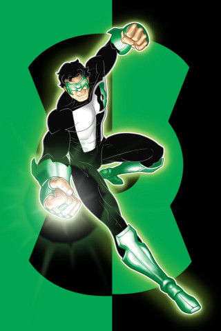 Green lantern flying hands up - his hands in free wallpaper for mobile