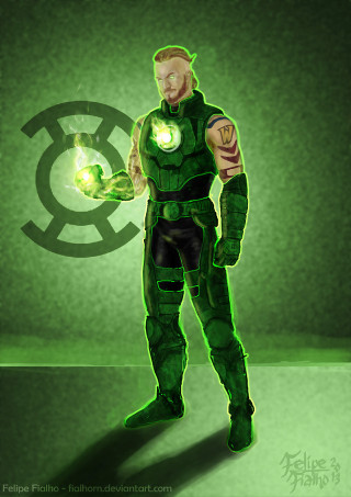 Man green suit cyborg glowing - a green suit holding free wallpaper