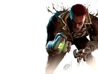 Man gun greenlight whitebackground photorealism - his finger free wallpaper