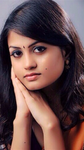 Woman long hair black dress 30 - her chin free wallpaper for mobile