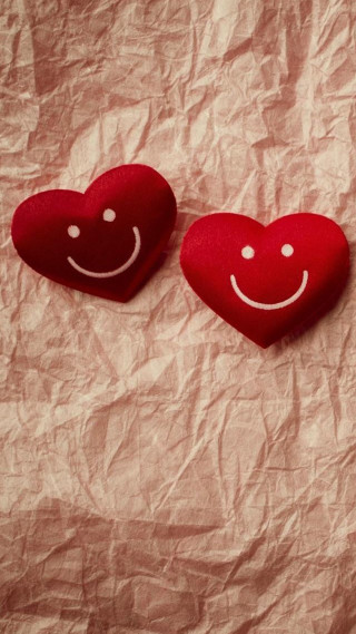 Red hearts smiley paper romantic - free hearts wallpaper for mobile