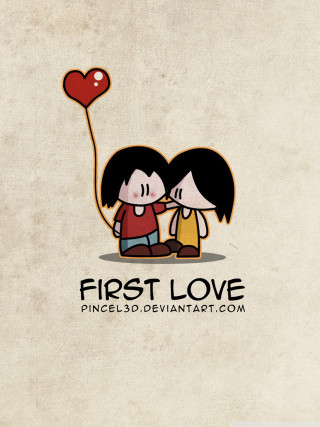 Couple heart shaped balloon first - figurative art free wallpaper for mobile