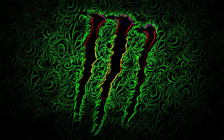 Green black monster logo black 2 - graffiti art free wallpaper