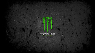 Monster logo black background green 2 - a monster logo free wallpaper