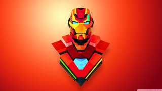 Robot red background yellow background - liam brazier free wallpaper