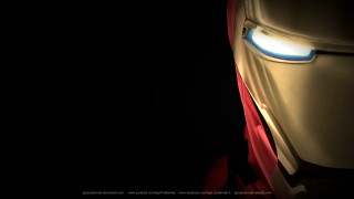 Ironman closeup dark light face - a red cape free wallpaper for desktop